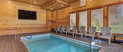 Indoor pool, a heated pool