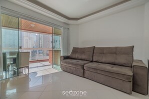 Basic Apartment | Living area - 4BR Apt w/ BBQ 70m From Beach Rto0502 (Itapema)