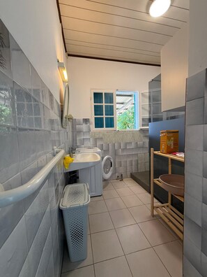 Towels, soap, toilet paper