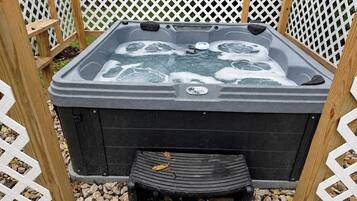 Soak your cares away in The Family Nook’s private outdoor hot tub! Perfect for relaxing after a busy day at Spooky Nook Sports Complex, exploring Hamilton, or enjoying family adventures.