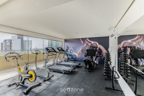 Fitness facility - Fully Equipped Apartments in Building With Pool 400m From the Beach - PZO (Ilhéus)