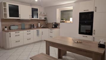 Microwave, oven, stovetop, dishwasher