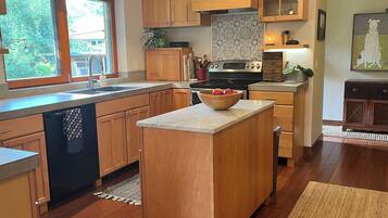 Microwave, oven, stovetop, dishwasher