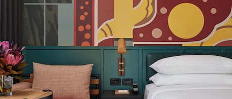 Ropa de cama de alta calidad y escritorio