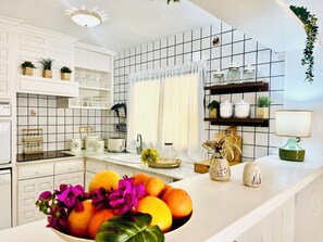 Microwave, oven, stovetop, dishwasher
