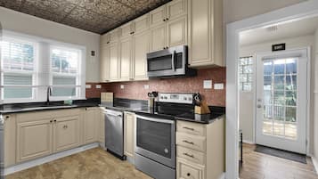 Microwave, oven, stovetop, dishwasher