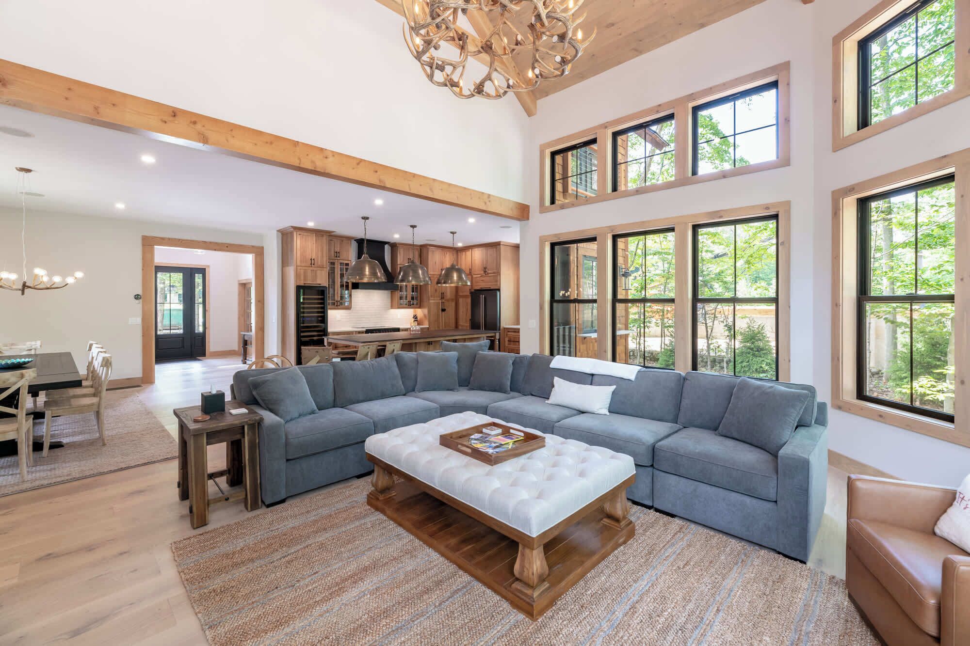 TV, fireplace, foosball, books