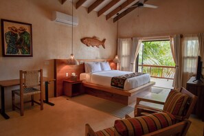 1 bedroom, desk, iron/ironing board, travel cot