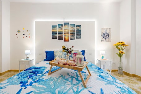 1 chambre, Wi-Fi, draps fournis. Appartement 'Sole e Amore' avec Balcon, Wi-Fi et Climatisation