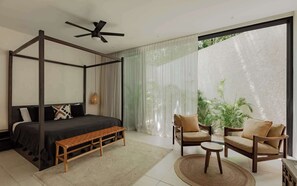 4 chambres, bureau, fer et planche à repasser, lit parapluie