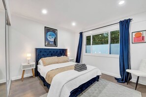 4 bedrooms, iron/ironing board, travel crib, WiFi