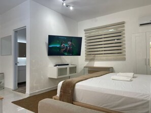 1 غرفة نوم ومكتب ومكواة/لوح كي وواي فاي