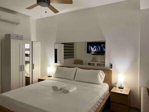 1 غرفة نوم ومكتب وواي فاي