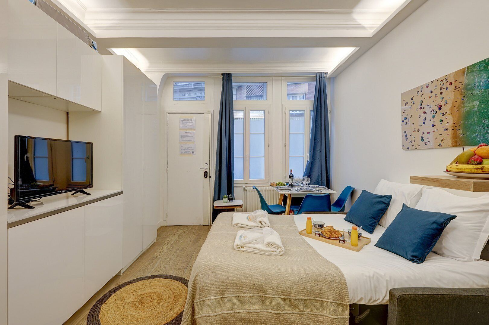 1 bedroom, iron/ironing board, internet, bed sheets