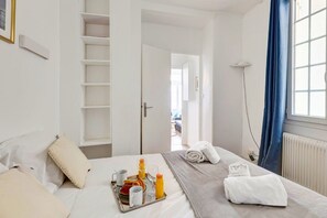 1 bedroom, iron/ironing board, Internet, bed sheets