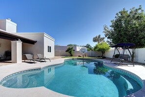 Outdoor pool, a heated pool
