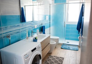 Hair dryer, towels