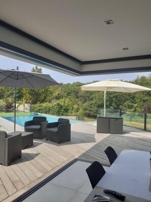Outdoor pool, a heated pool