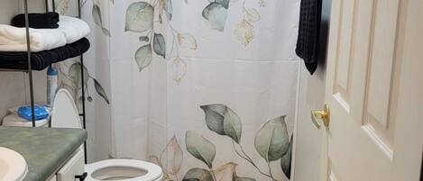 Doccia, asciugacapelli, asciugamani, sapone