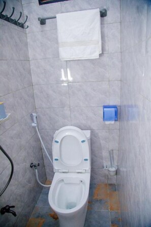 Towels, soap, toilet paper