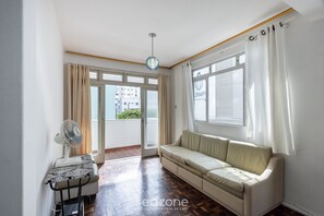 Basic Apartment | Living area - Apt in BC Center w Balcony 260m From Beach Elo0207 (Balneário Camboriú)