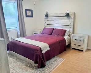 2 bedrooms, iron/ironing board, WiFi, bed sheets