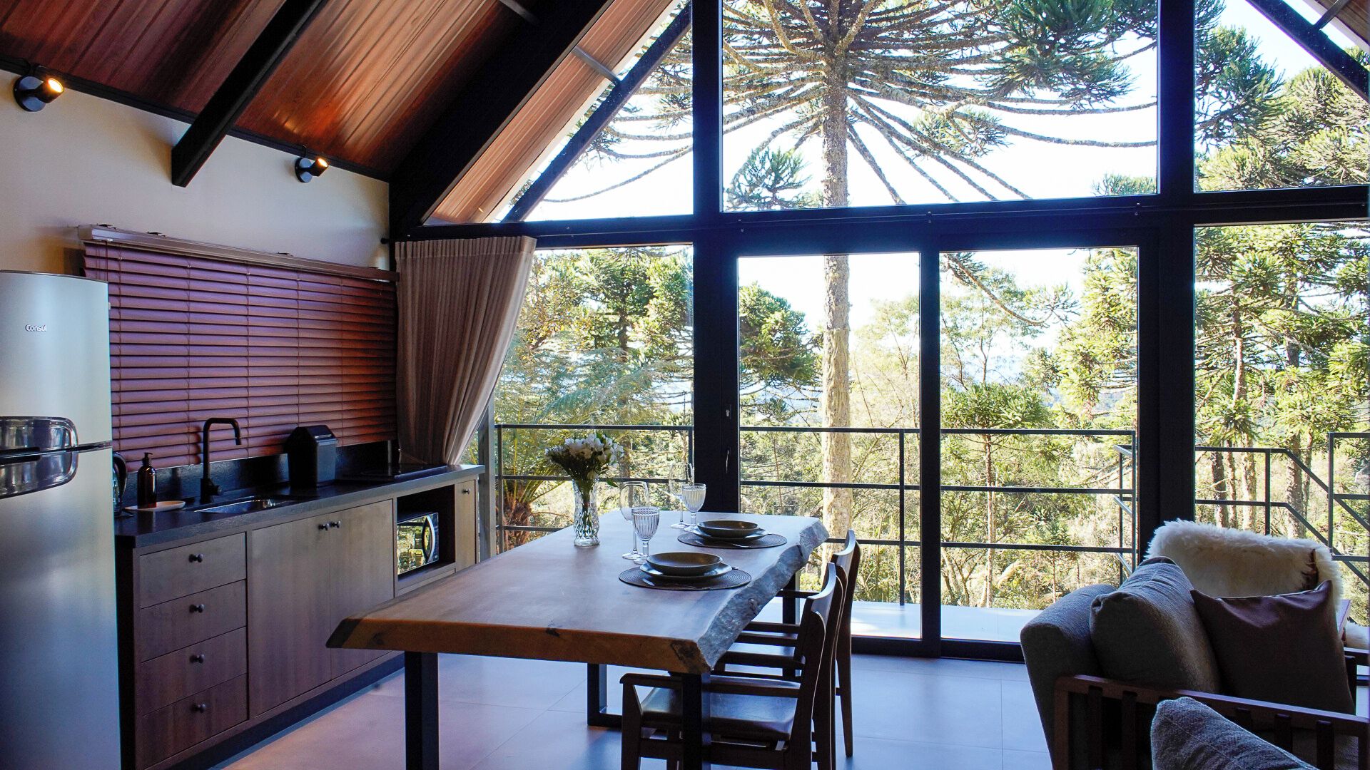 Cabana conforto, vista para a montanha | Opções para refeição no quarto