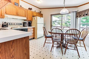 Fridge, microwave, stovetop, coffee/tea maker - Solberg Lake House: Dock, Deck + Stunning Views! (Phillips)