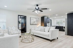 TV - Stylish main-level home in historic downtown Brenham—walking distance to shops! (Brenham)