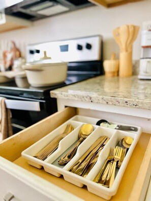 Microwave, oven, stovetop, dishwasher