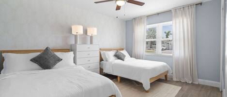 4 bedrooms, iron/ironing board, travel crib, WiFi