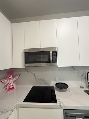 Microwave, oven, stovetop, dishwasher