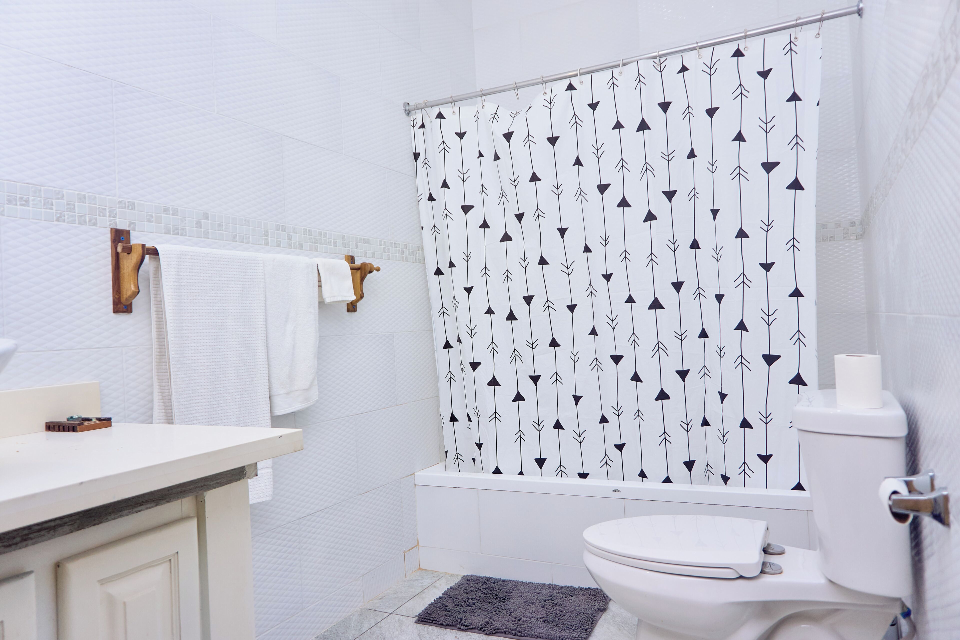 Sèche-cheveux, serviettes fournies, savon, papier toilette