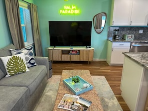 TV, video games, books, offices