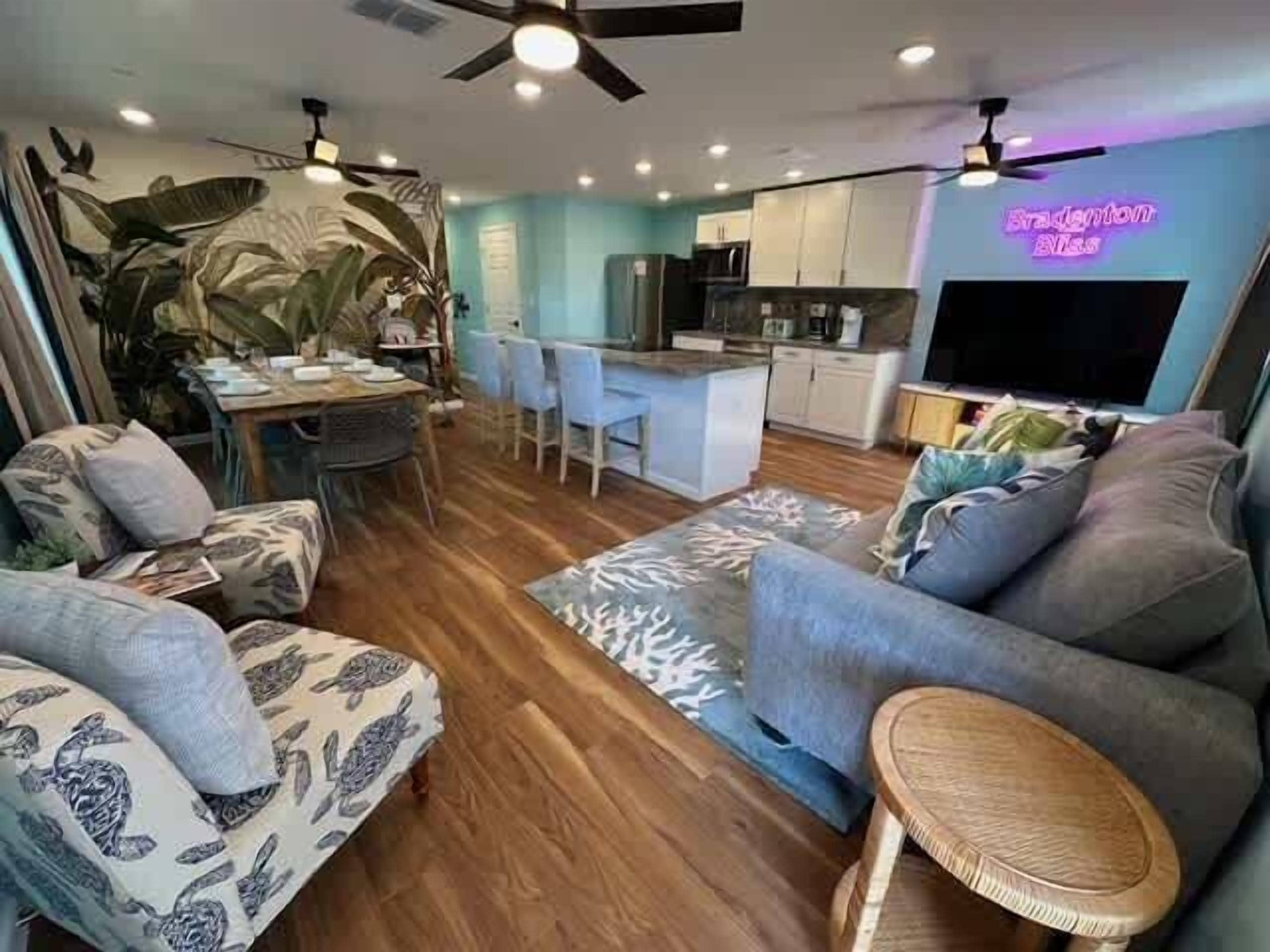 TV, video games, books, offices