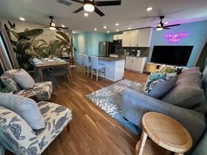 TV, video games, books, offices