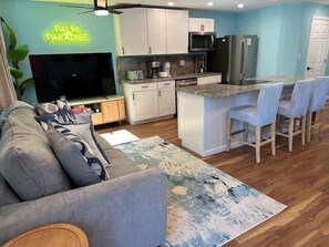 TV, video games, books, offices