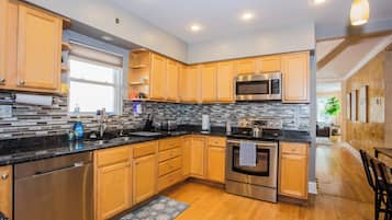 Microwave, oven, stovetop, dishwasher