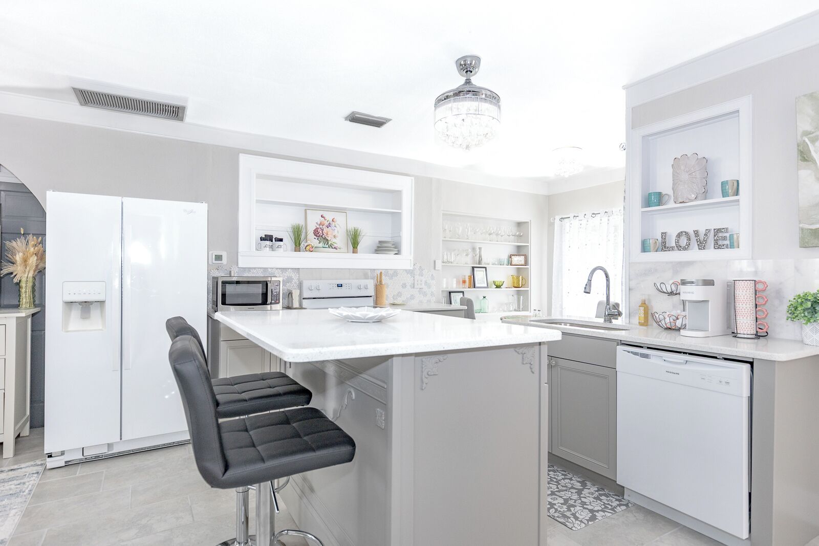 Microwave, oven, stovetop, dishwasher