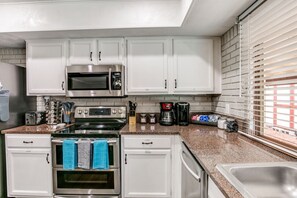 Microwave, oven, stovetop, dishwasher