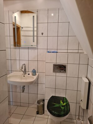 Haartrockner, Handtücher, Toilettenpapier