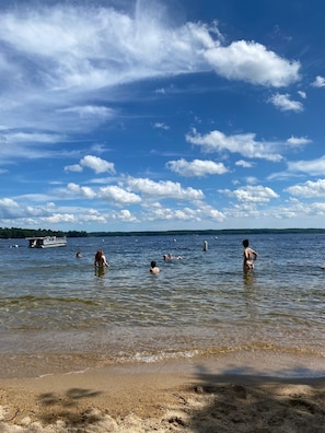 Sun-loungers, beach towels