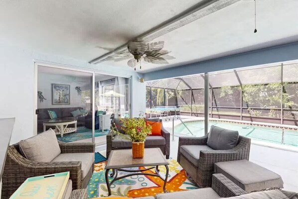 Piscine extérieure, piscine chauffée