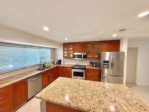 Microwave, oven, stovetop, dishwasher
