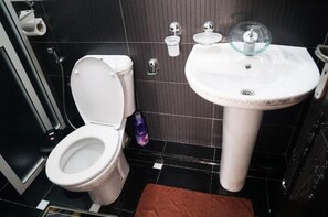 Towels, soap, toilet paper