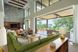 客房, 5 间卧室, 私人游泳池, 海洋景观 | 客厅