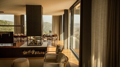 Vineyard Home Flying High over the Douro River