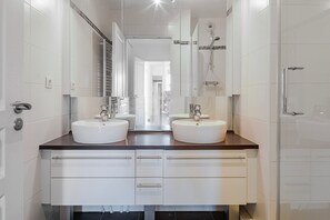 Hair dryer, towels