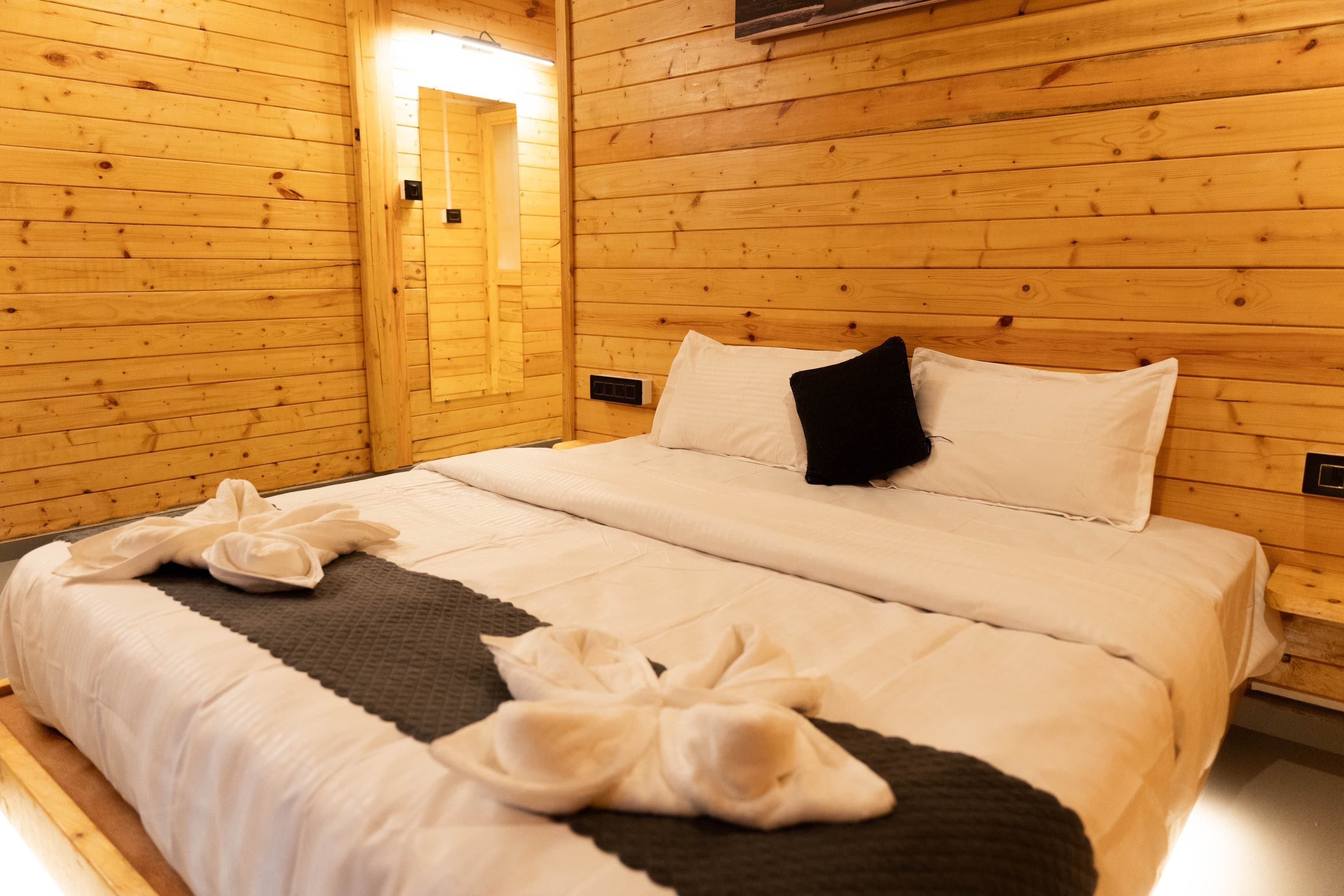 Luxury Chalet, Pool View | Desk, laptop workspace, blackout curtains, free WiFi