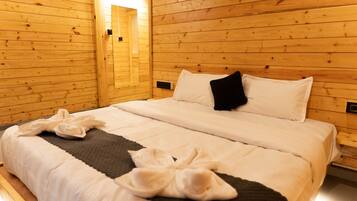 Luxury Chalet, Pool View | Desk, laptop workspace, blackout curtains, free WiFi